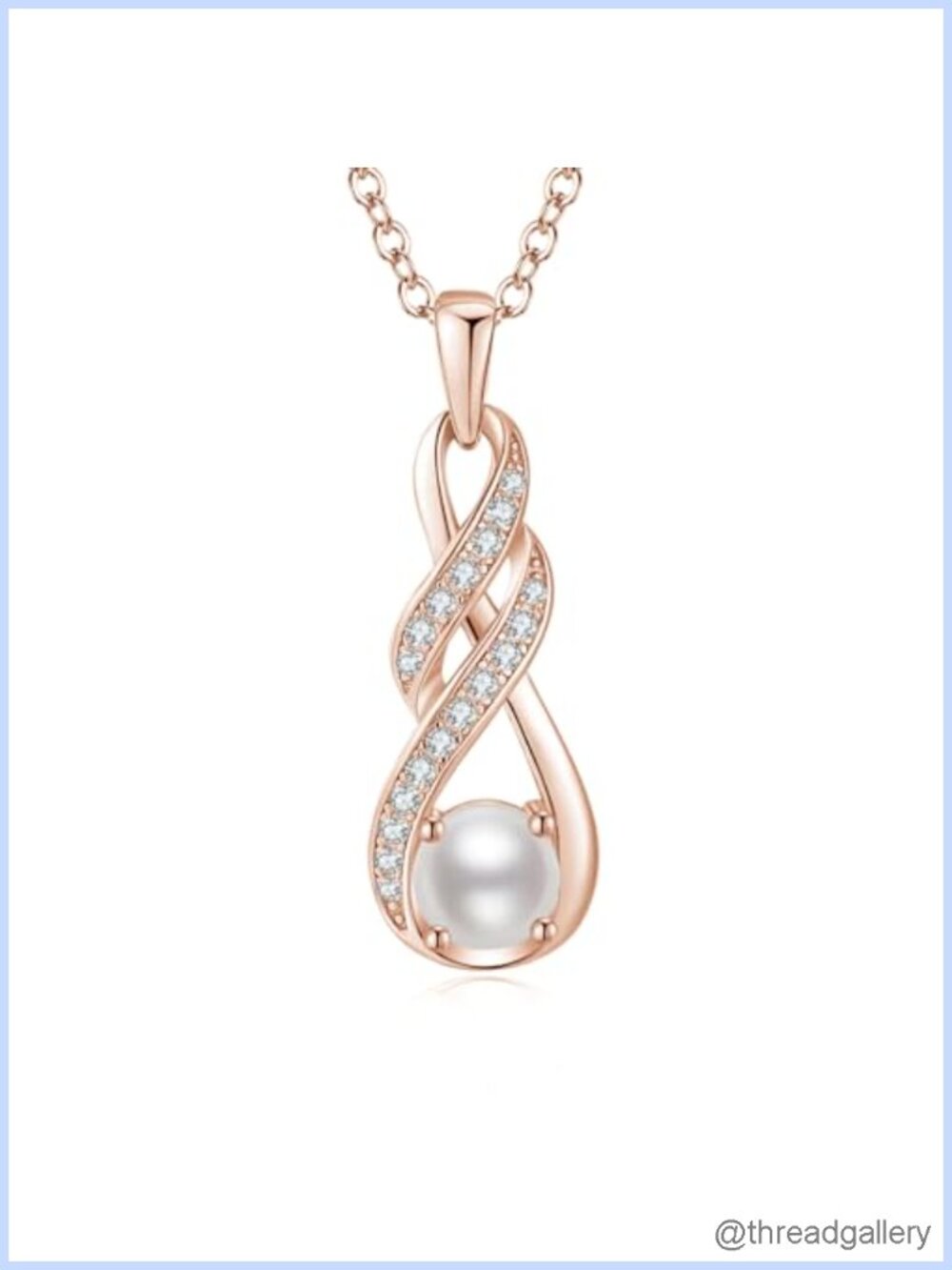 Sterling Silver Birthstone Infinity Necklace Pendant Gift